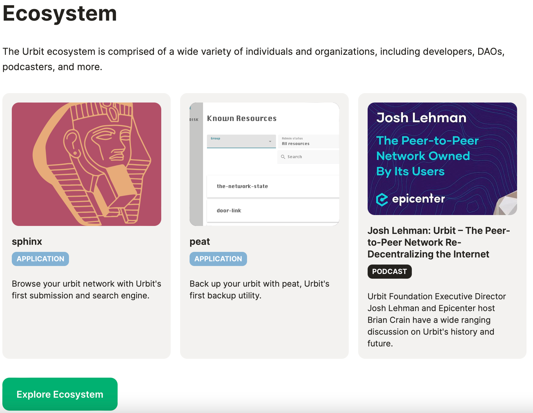 Urbit Ecosystem