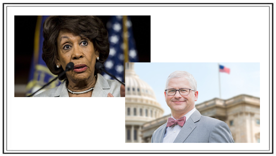Portraits of Maxine Waters and Patrick McHenry.