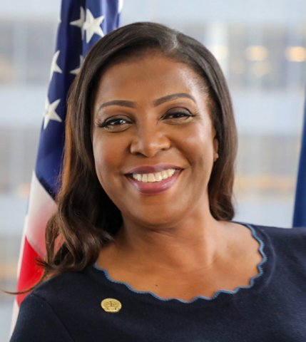 Portrait of the Attorney General of the State of New York Letitia James. 