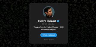 Durov's channel in Telegram